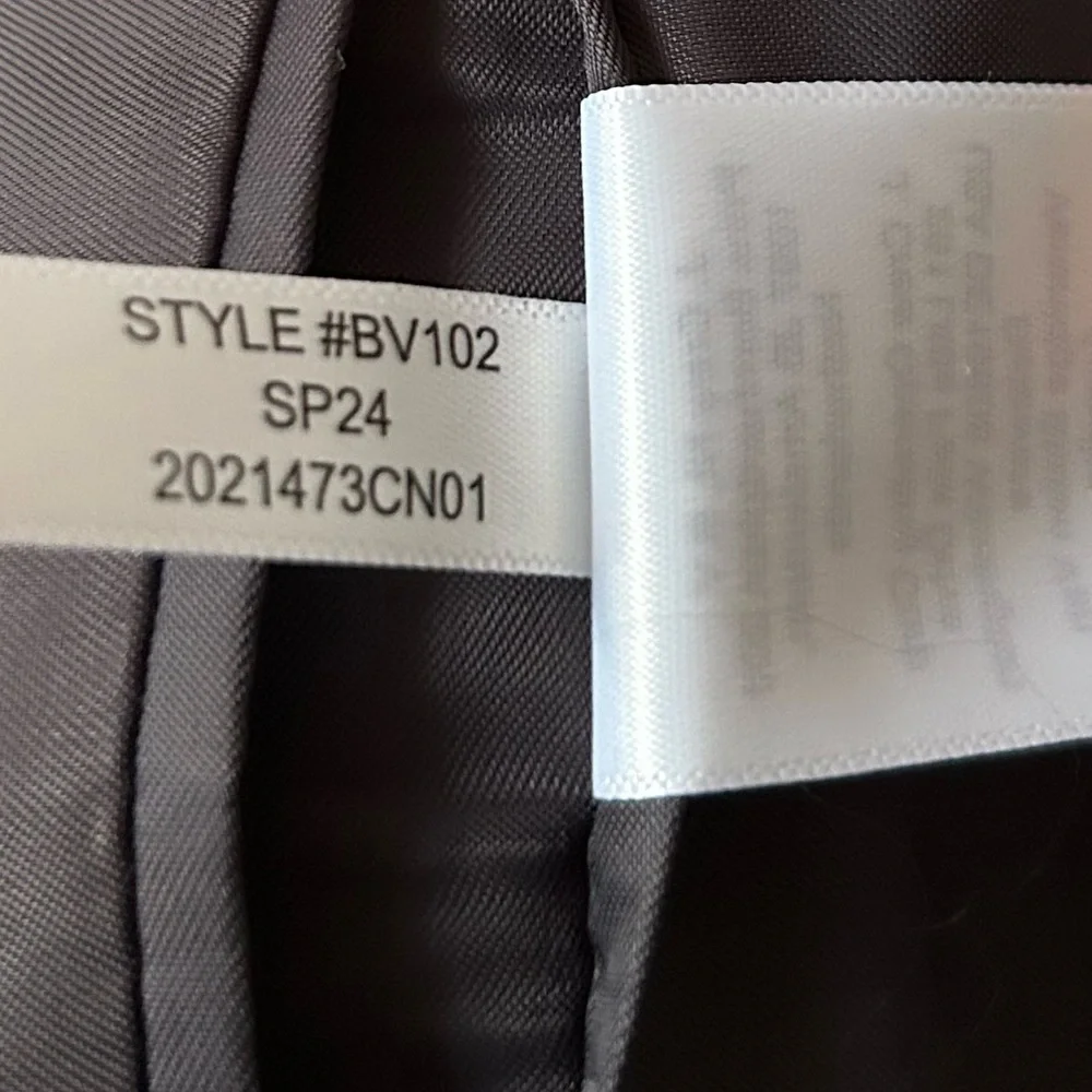 J.Crew Grey Kenmare Relaxed-fit Checkered blazer in cotton-linen blend Sz 40L